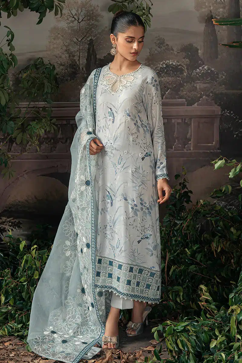 Cross Stitch | Luxe Atelier 23 | MEDALLION TEAL - by - Libasekhas UK - Registered Vendor of : Cross Stitch - 100% Original Designer Dresss
