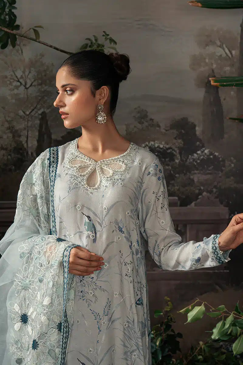 Cross Stitch | Luxe Atelier 23 | MEDALLION TEAL - by - Libasekhas UK - Registered Vendor of : Cross Stitch - 100% Original Designer Dresss