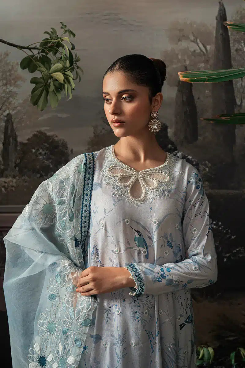 Cross Stitch | Luxe Atelier 23 | MEDALLION TEAL - by - Libasekhas UK - Registered Vendor of : Cross Stitch - 100% Original Designer Dresss