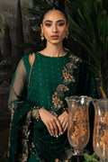 Cross Stitch | Luxe Atelier 23 | SAGE GREEN - by - Libasekhas UK - Registered Vendor of : Cross Stitch - 100% Original Designer Dresss