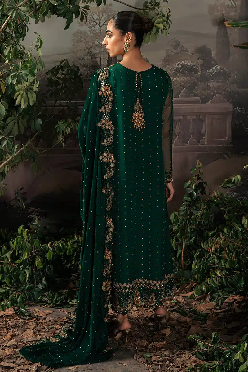 Cross Stitch | Luxe Atelier 23 | SAGE GREEN - by - Libasekhas UK - Registered Vendor of : Cross Stitch - 100% Original Designer Dresss