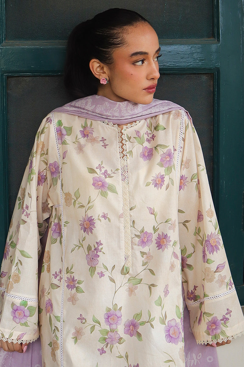 Cross Stitch | Printed Lawn | ROSEATE MUSE - by - Libasekhas UK - Registered Vendor of : Cross Stitch - 100% Original Designer Dresss