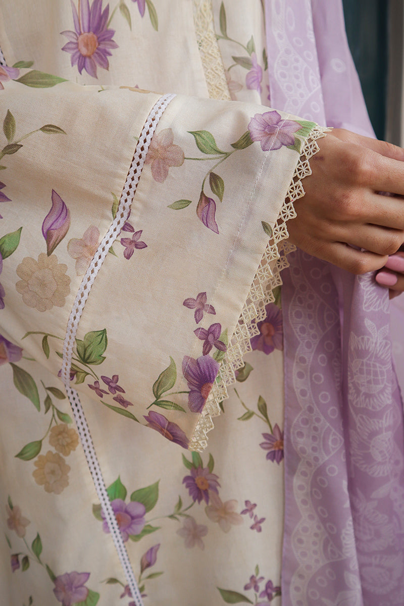 Cross Stitch | Printed Lawn | ROSEATE MUSE - by - Libasekhas UK - Registered Vendor of : Cross Stitch - 100% Original Designer Dresss
