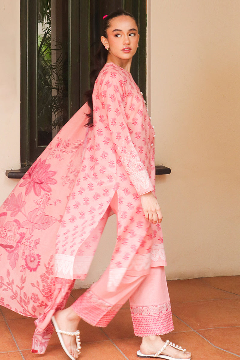 Cross Stitch | Printed Lawn | CORAL DELUXE - by - Libasekhas UK - Registered Vendor of : Cross Stitch - 100% Original Designer Dresss