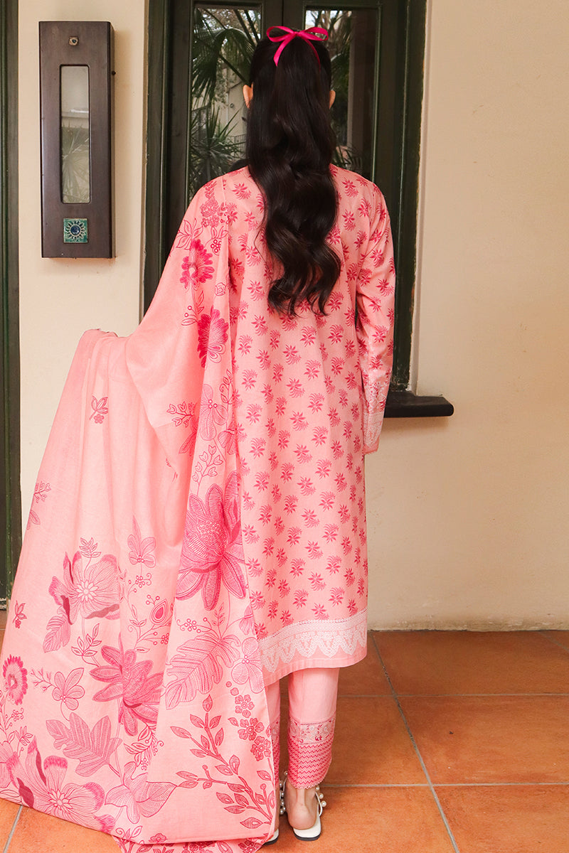 Cross Stitch | Printed Lawn | CORAL DELUXE - by - Libasekhas UK - Registered Vendor of : Cross Stitch - 100% Original Designer Dresss