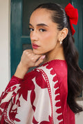 Cross Stitch | Printed Lawn | SCARLET SAGE - by - Libasekhas UK - Registered Vendor of : Cross Stitch - 100% Original Designer Dresss