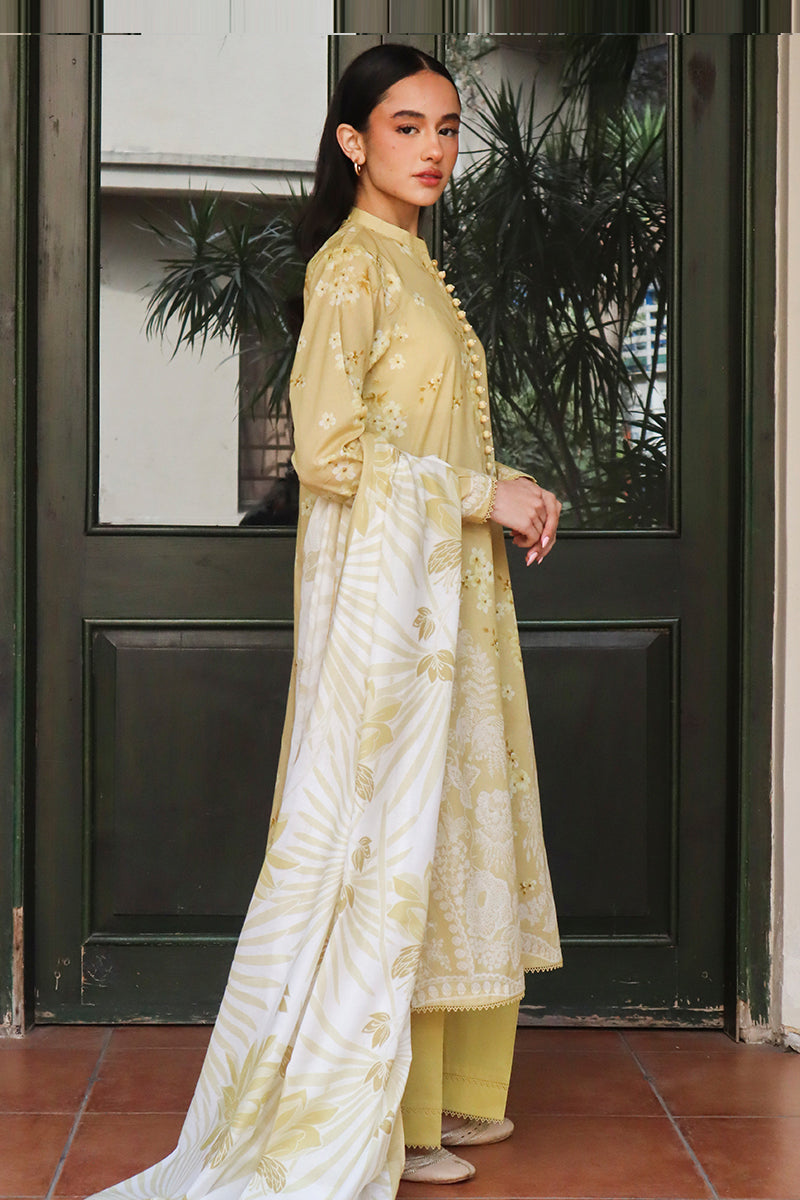 Cross Stitch | Printed Lawn | GARLAND MIST - by - Libasekhas UK - Registered Vendor of : Cross Stitch - 100% Original Designer Dresss