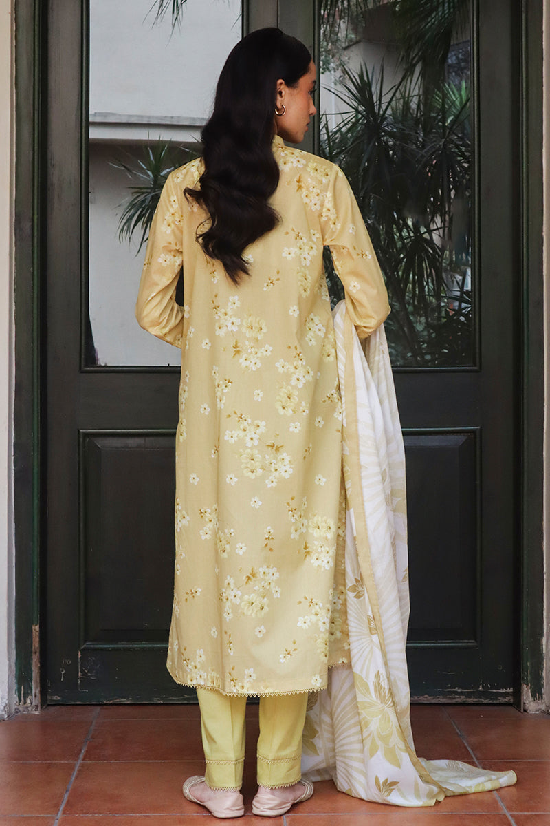Cross Stitch | Printed Lawn | GARLAND MIST - by - Libasekhas UK - Registered Vendor of : Cross Stitch - 100% Original Designer Dresss