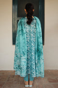 Cross Stitch | Printed Lawn | BLUE CHARM - by - Libasekhas UK - Registered Vendor of : Cross Stitch - 100% Original Designer Dresss