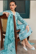 Cross Stitch | Printed Lawn | BLUE CHARM - by - Libasekhas UK - Registered Vendor of : Cross Stitch - 100% Original Designer Dresss