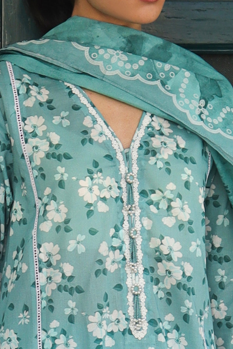 Cross Stitch | Printed Lawn | BLUE CHARM - by - Libasekhas UK - Registered Vendor of : Cross Stitch - 100% Original Designer Dresss
