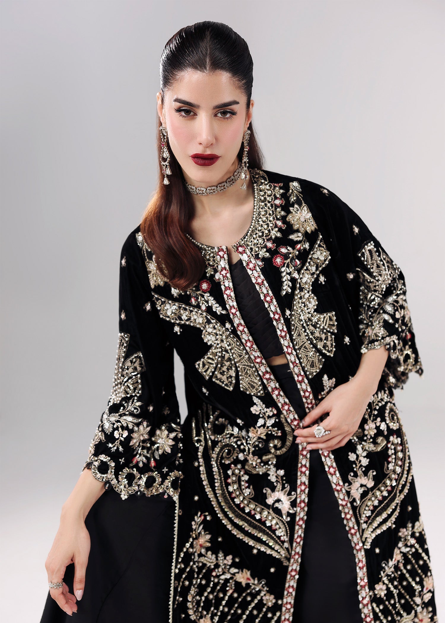 Sardinia | Lamore Luxury Handwork Edit 25 | Black Swan - by Libasekhas UK - Registered Vendor of : Sardinia - 100% Original Designer Dress