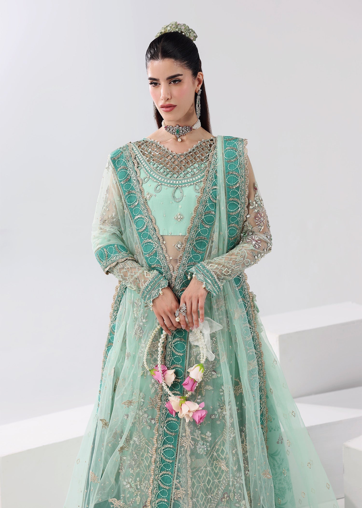 Sardinia | Lamore Luxury Handwork Edit 25 | Crystal Bloom - by Libasekhas UK - Registered Vendor of : Sardinia - 100% Original Designer Dress