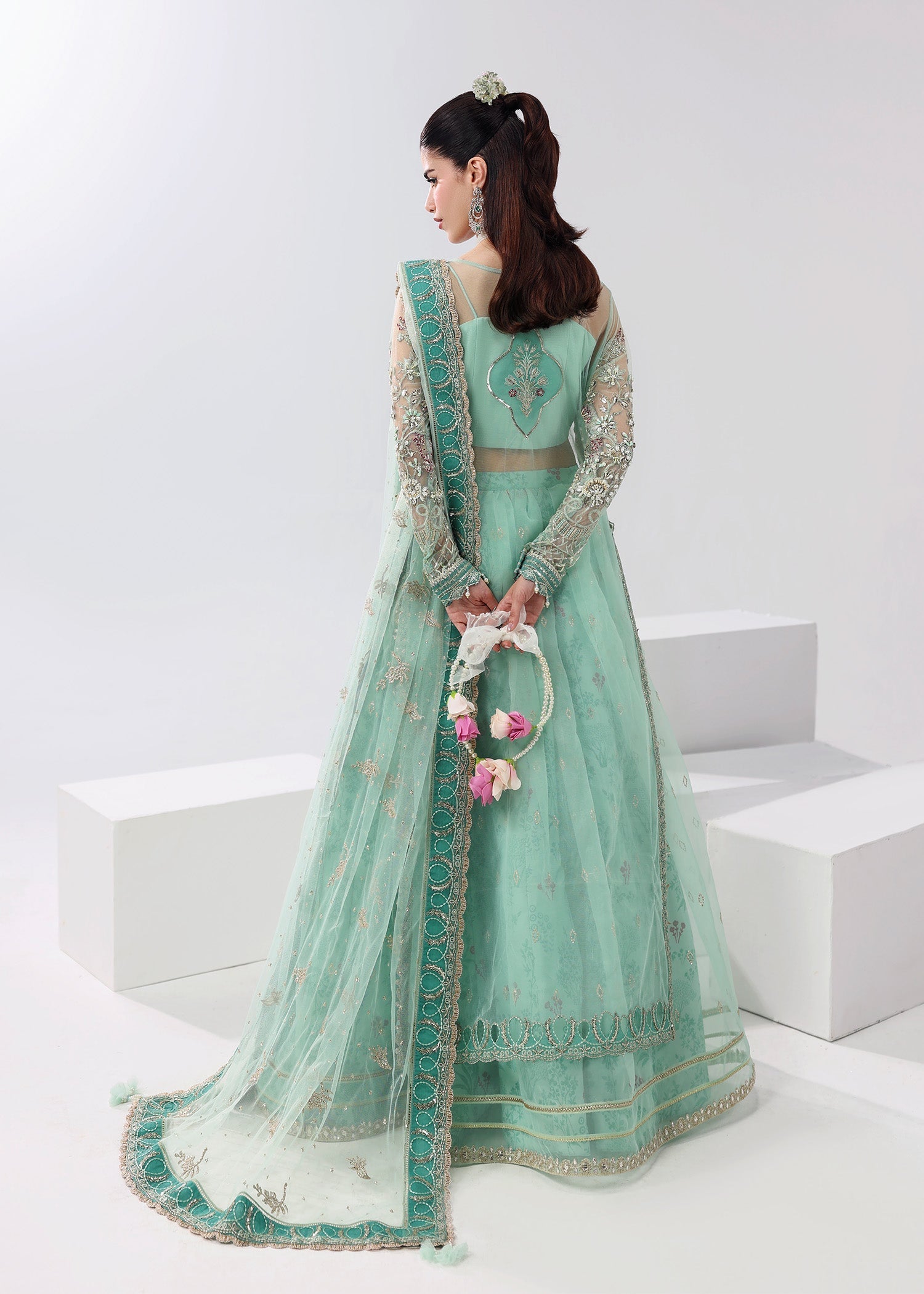 Sardinia | Lamore Luxury Handwork Edit 25 | Crystal Bloom - by Libasekhas UK - Registered Vendor of : Sardinia - 100% Original Designer Dress