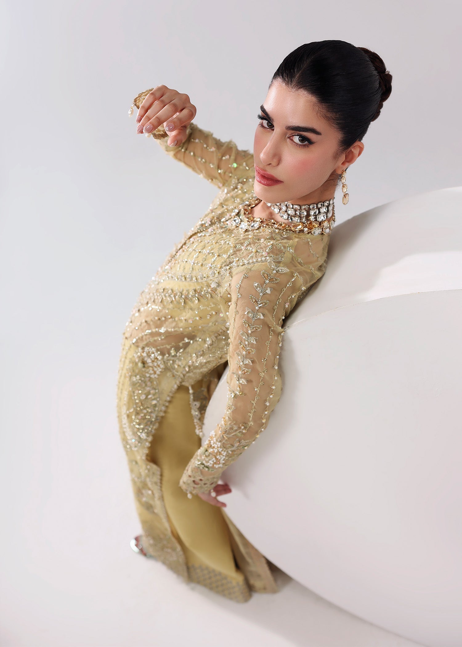 Sardinia | Lamore Luxury Handwork Edit 25 | Amber haze - by Libasekhas UK - Registered Vendor of : Sardinia - 100% Original Designer Dress