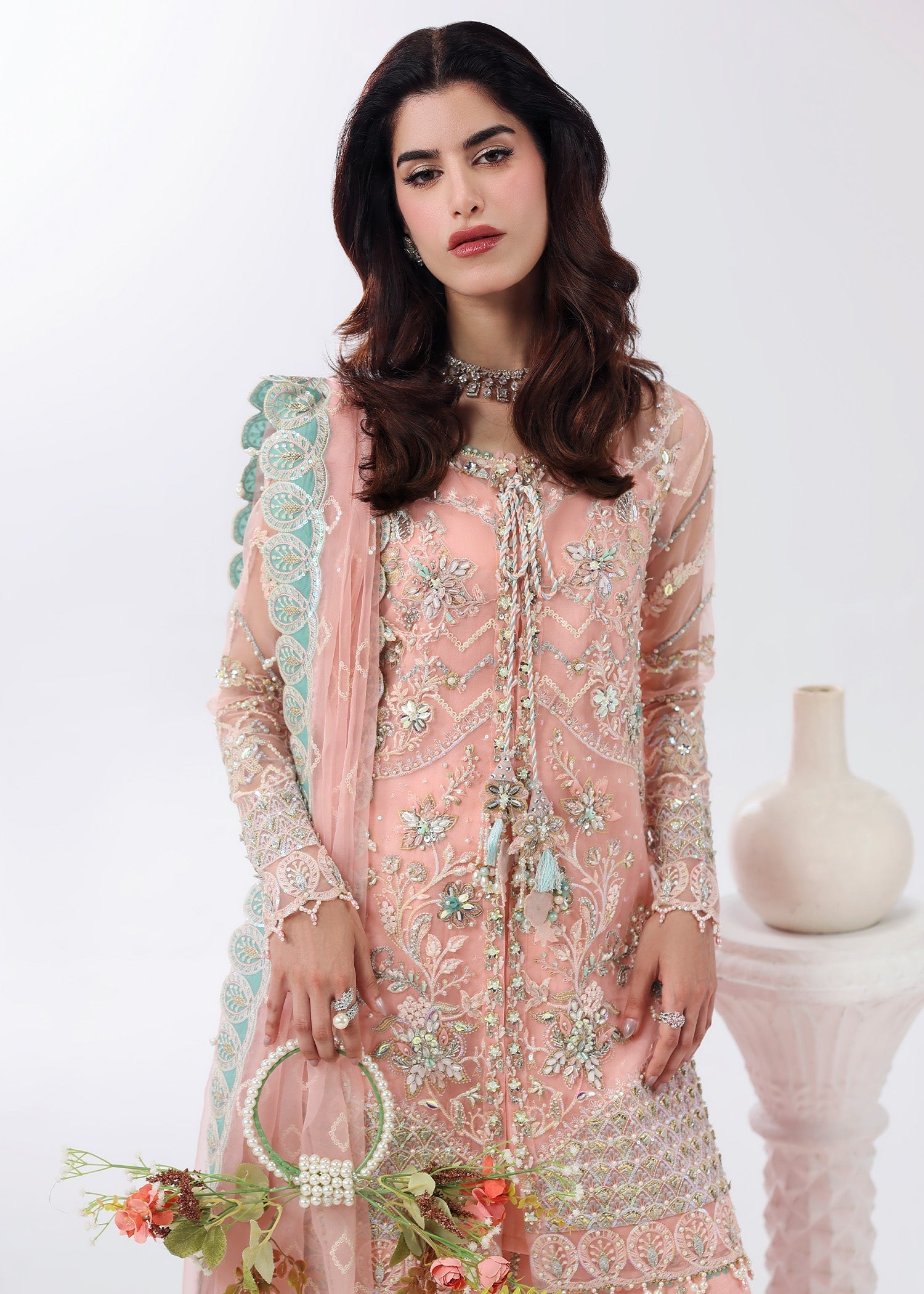 Sardinia | Lamore Luxury Handwork Edit 25 | Rose Dust - by Libasekhas UK - Registered Vendor of : Sardinia - 100% Original Designer Dress