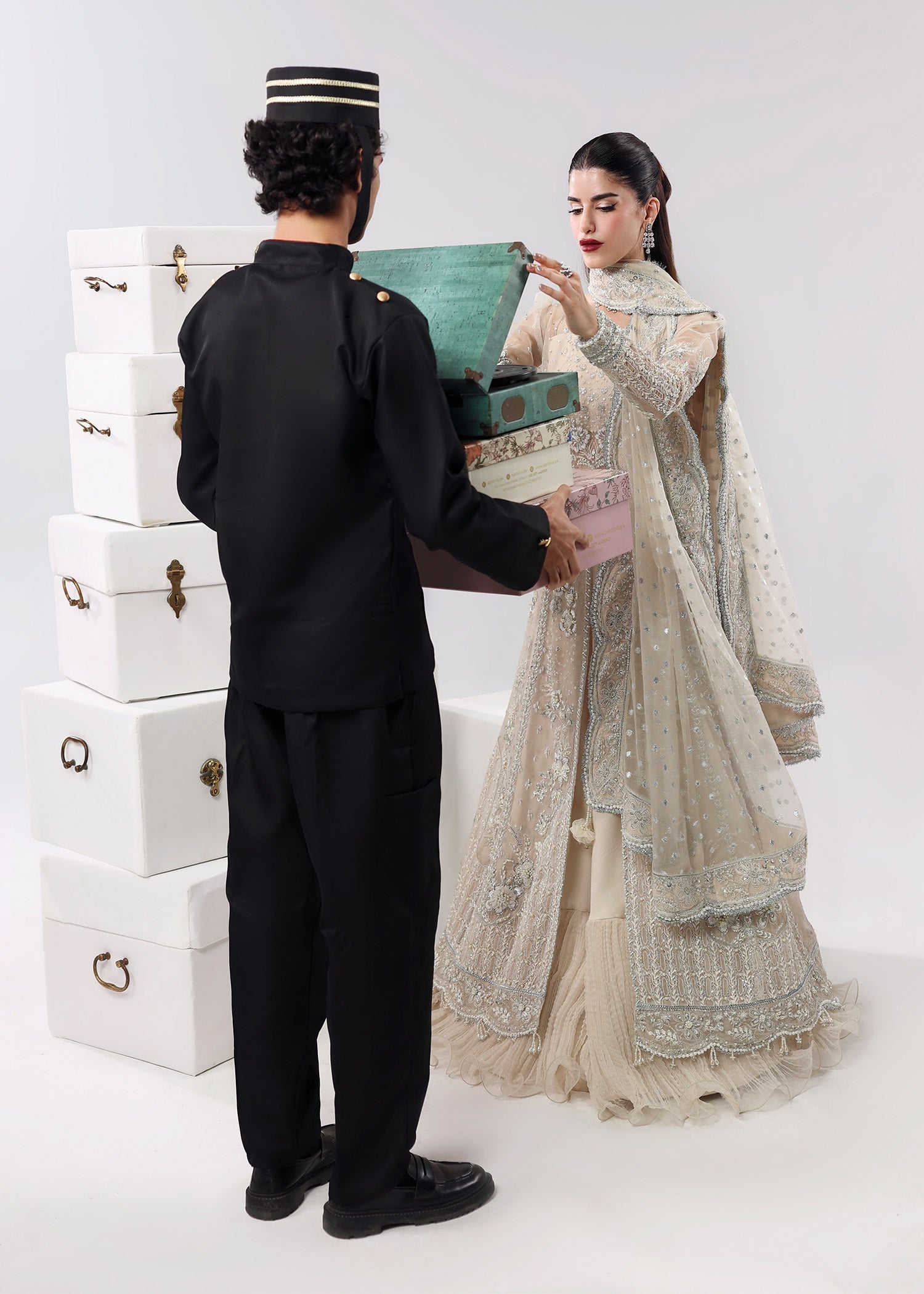 Sardinia | Lamore Luxury Handwork Edit 25 | Pearl Mist - by Libasekhas UK - Registered Vendor of : Sardinia - 100% Original Designer Dress