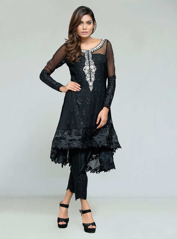 Zainab Chottani | Semi Formals | DARK TALES - by - Libasekhas UK - Registered Vendor of : Zainab Chottani - 100% Original Designer Dresss