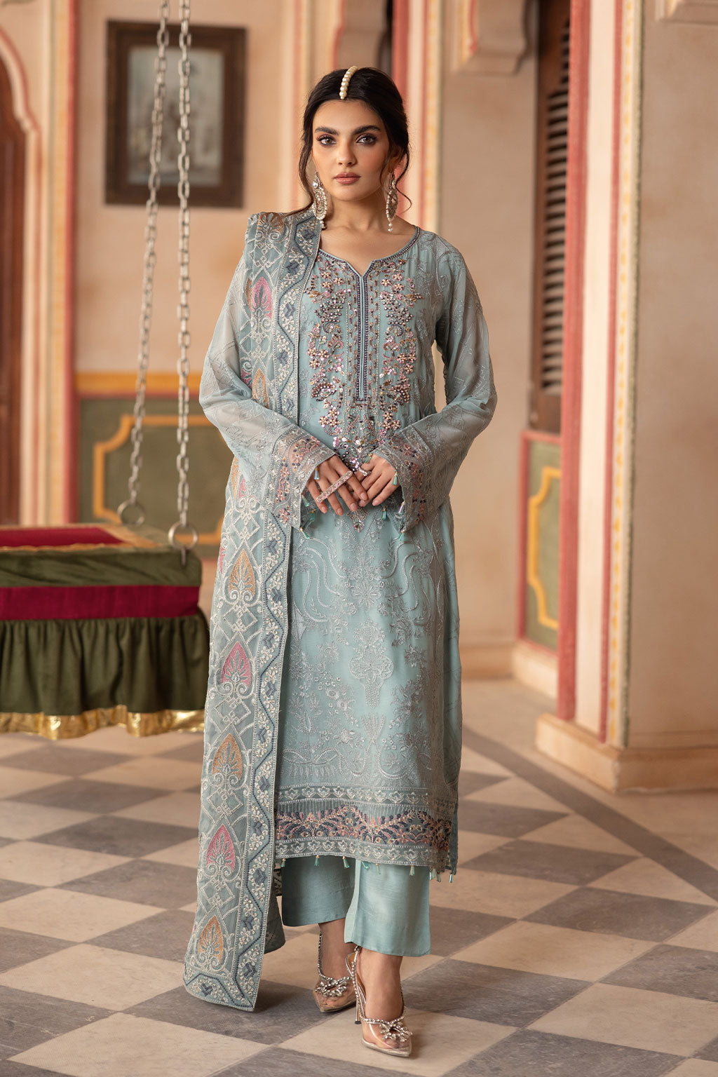 Ramsha | Dastan Formals | T-302 - by - Libasekhas UK - Registered Vendor of : Ramsha - 100% Original Designer Dresss