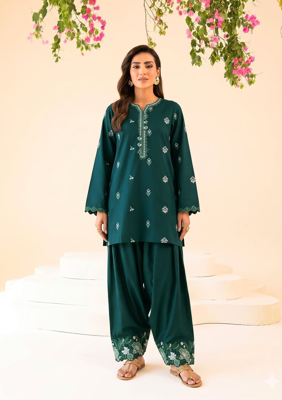 Faiza Faisal | FNF Cords Edit |DEEP TEAL CHARM - by Libasekhas UK - Registered Vendor of : Faiza Faisal - 100% Original Designer Dress