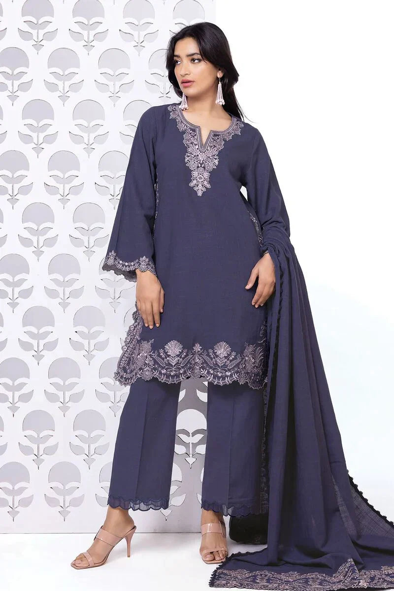 Khaadi | My Winter Mood | DKN07 - by - Libasekhas UK - Registered Vendor of : Khaadi - 100% Original Designer Dresss