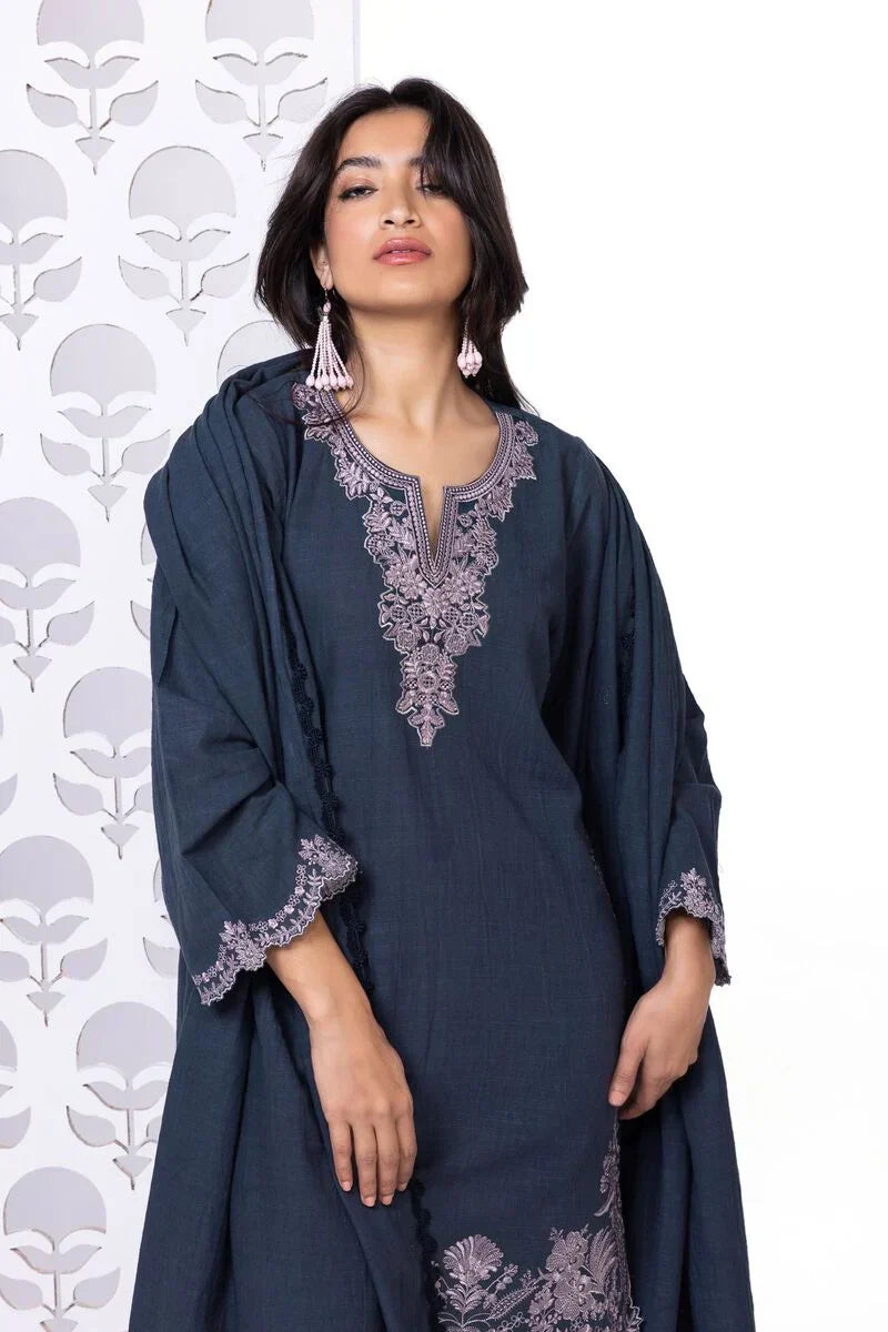 Khaadi | My Winter Mood | DKN07 - by - Libasekhas UK - Registered Vendor of : Khaadi - 100% Original Designer Dresss