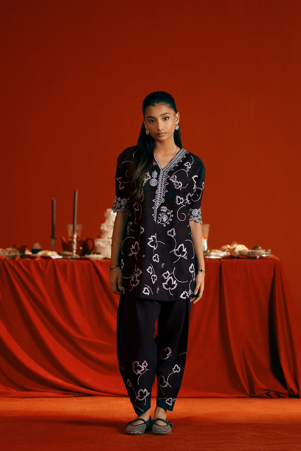 Saira Rizwan | Joolie Co ords | JOOLIE BLACK - JBP25-06 - by Libasekhas UK - Registered Vendor of : Saira Rizwan - 100% Original Designer Dress
