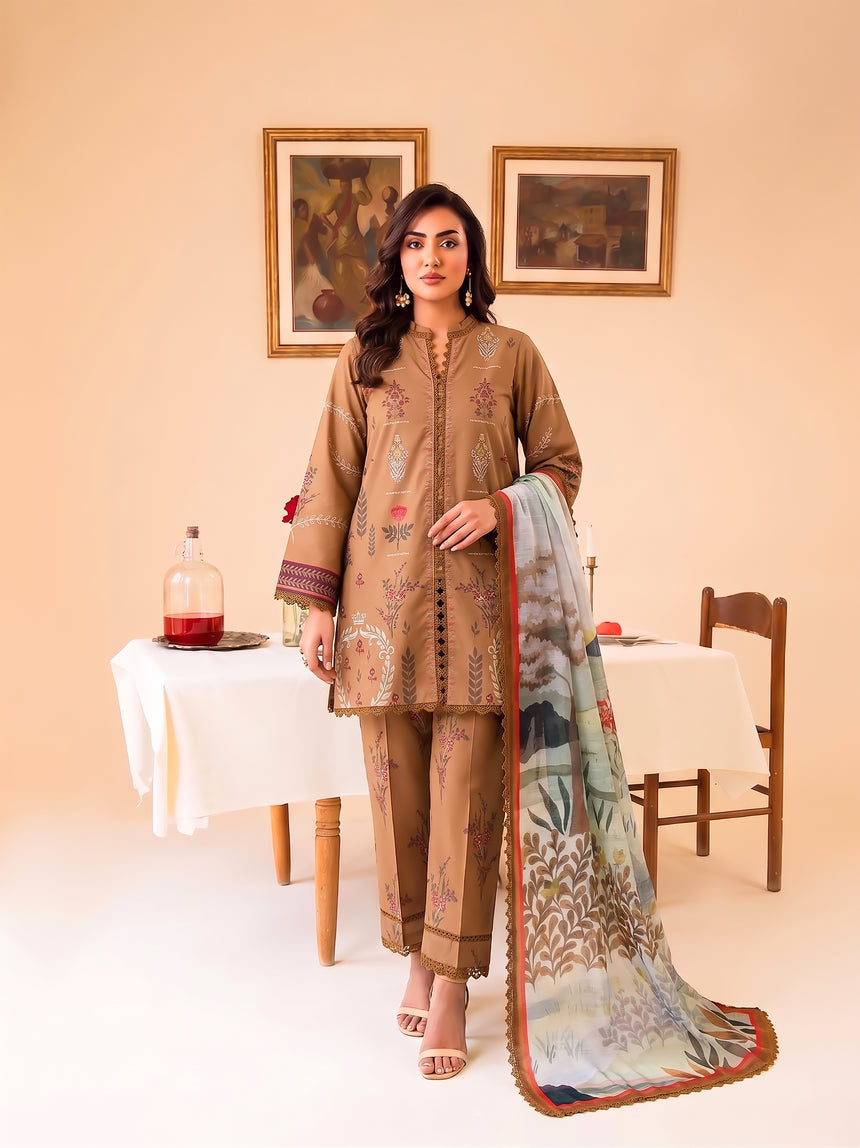 Faiza Faisal | FNF Printed Lawn | DUNE AURA - by Libasekhas UK - Registered Vendor of : Faiza Faisal - 100% Original Designer Dress