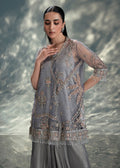 Jeem | Celestial Luxe Formals | DUSTY GREY - by Libasekhas UK - Registered Vendor of : Jeem - 100% Original Designer Dress