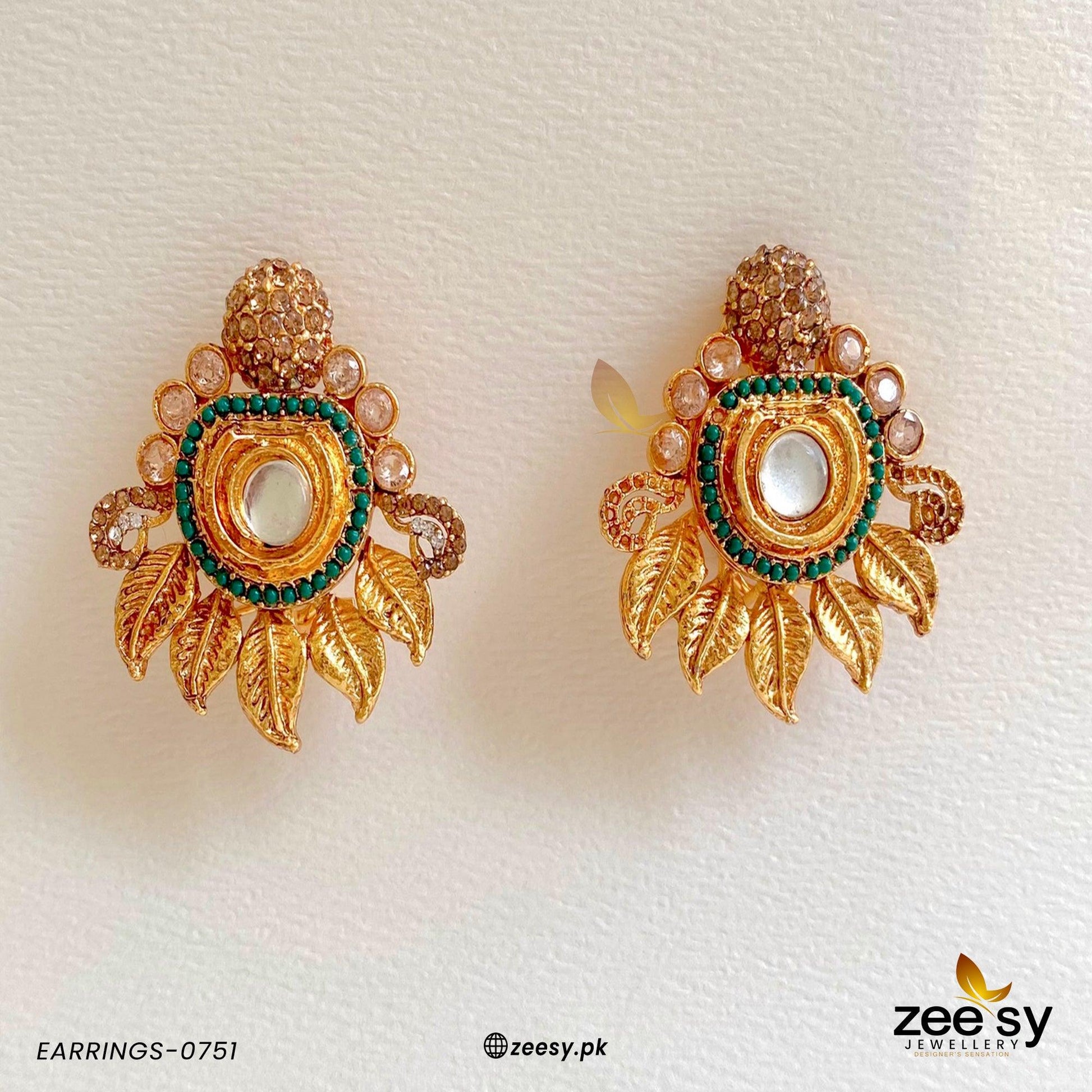 Earrings-0751 - by - Libasekhas UK - Registered Vendor of : Zeesy - 100% Original Designer Dresss