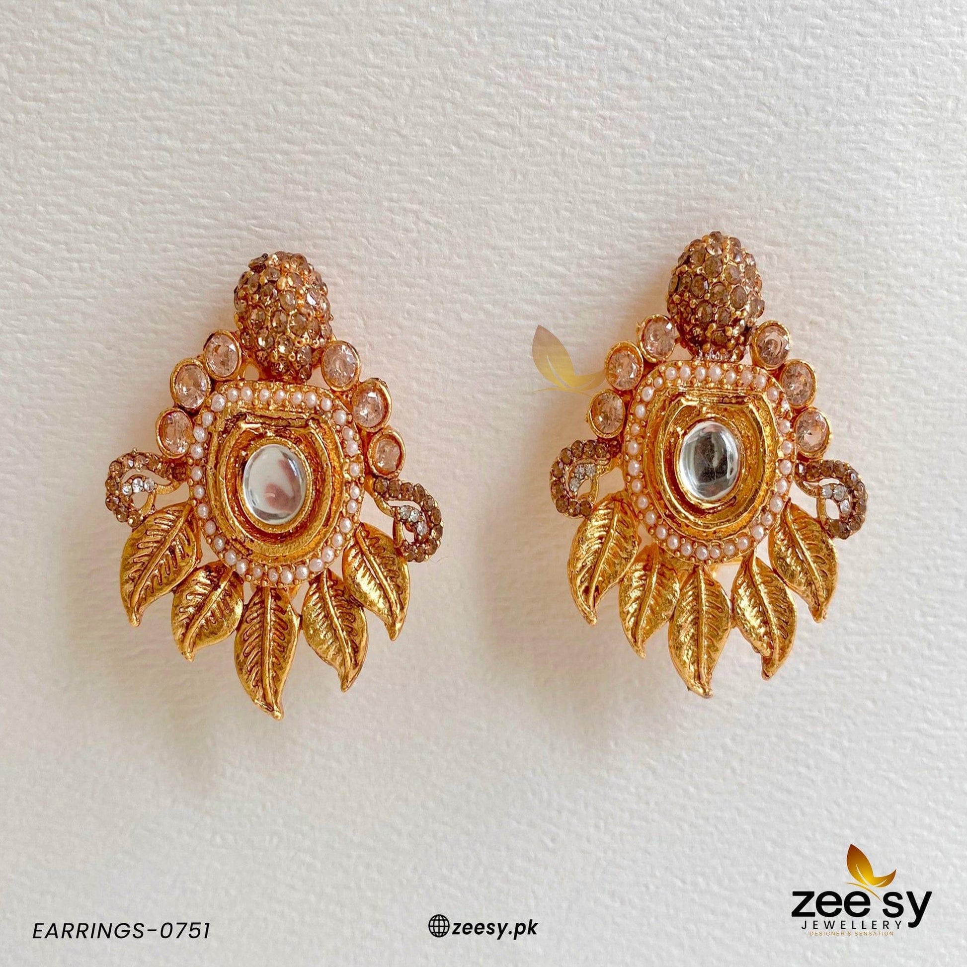 Earrings-0751 - by - Libasekhas UK - Registered Vendor of : Zeesy - 100% Original Designer Dresss