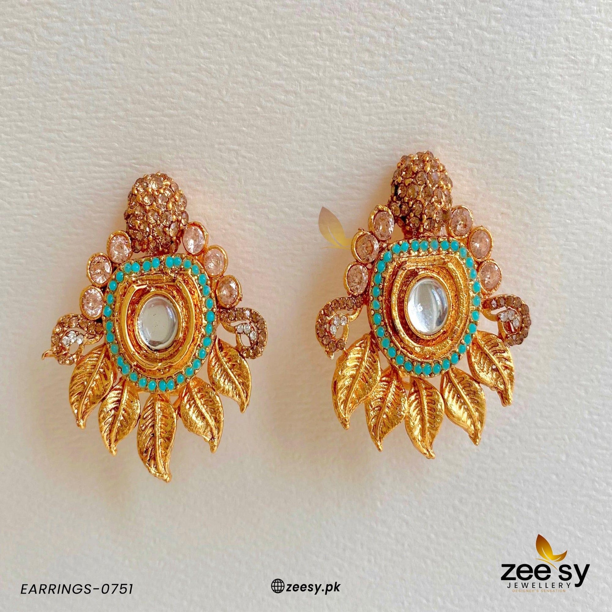 Earrings-0751 - by - Libasekhas UK - Registered Vendor of : Zeesy - 100% Original Designer Dresss