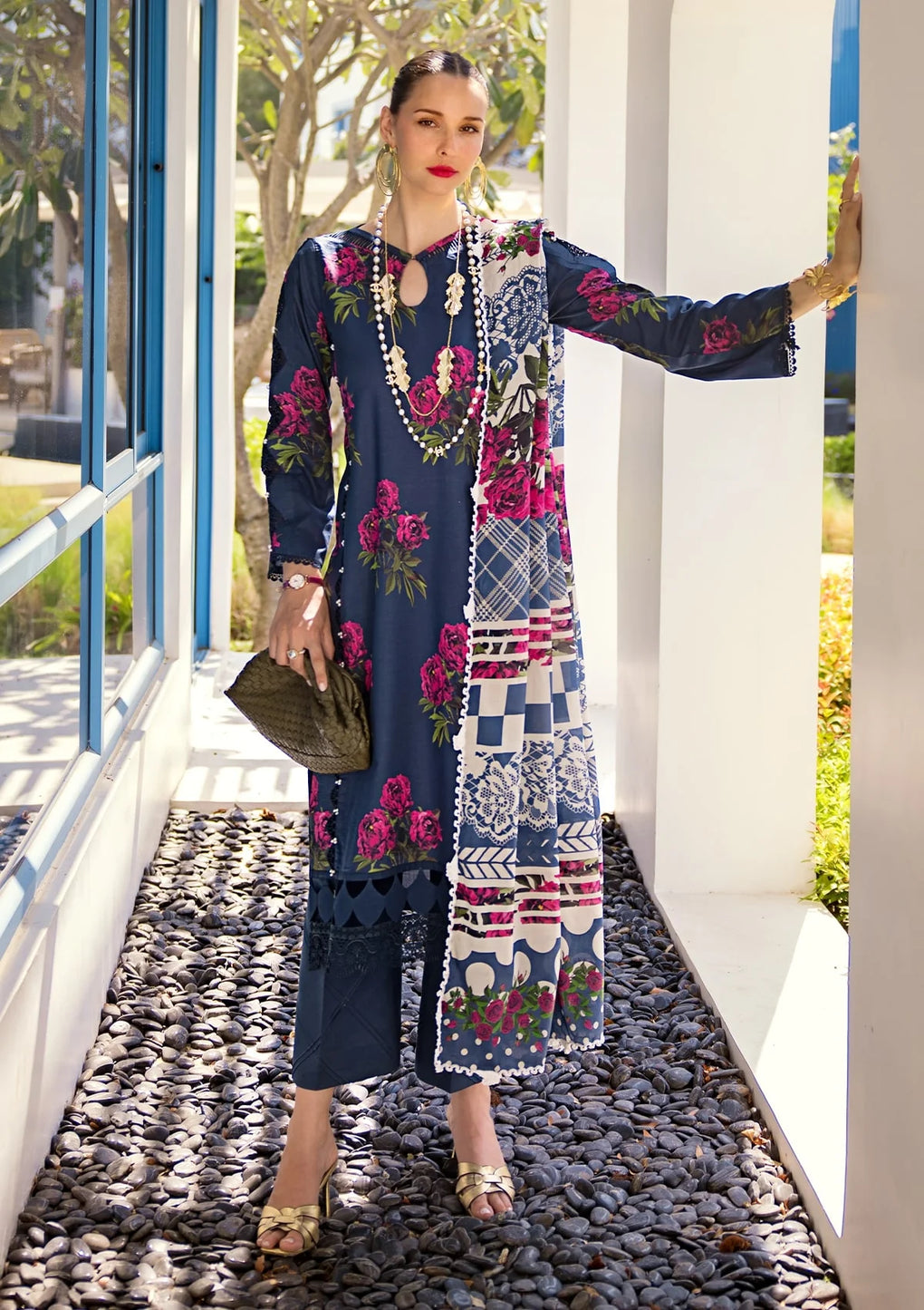Elaf Premium | Prints Collection 2024 | EOP-03B PATTAYA POISE - by - Libasekhas UK - Registered Vendor of : Elaf Premium - 100% Original Designer Dresss