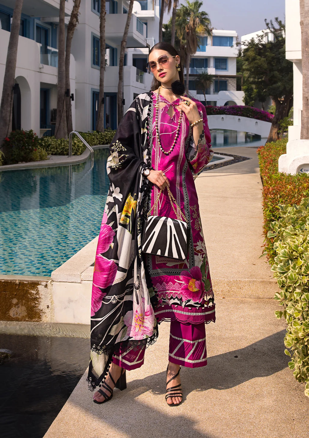 Elaf Premium | Prints Collection 2024 | EOP-08A PETUNIA - by - Libasekhas UK - Registered Vendor of : Elaf Premium - 100% Original Designer Dresss