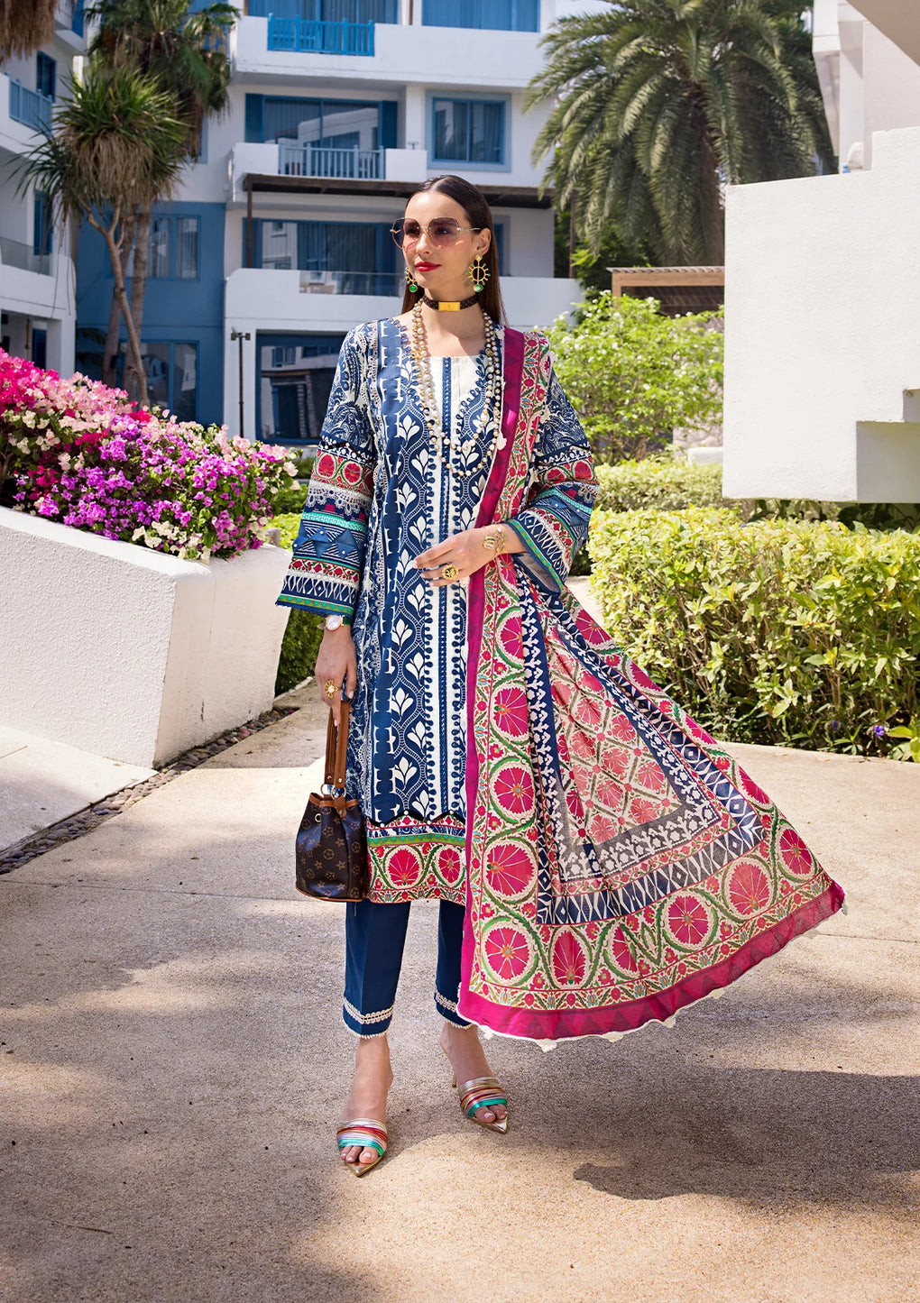 Elaf Premium | Prints Collection 2024 | EOP-07B ELNAZ - by - Libasekhas UK - Registered Vendor of : Elaf Premium - 100% Original Designer Dresss