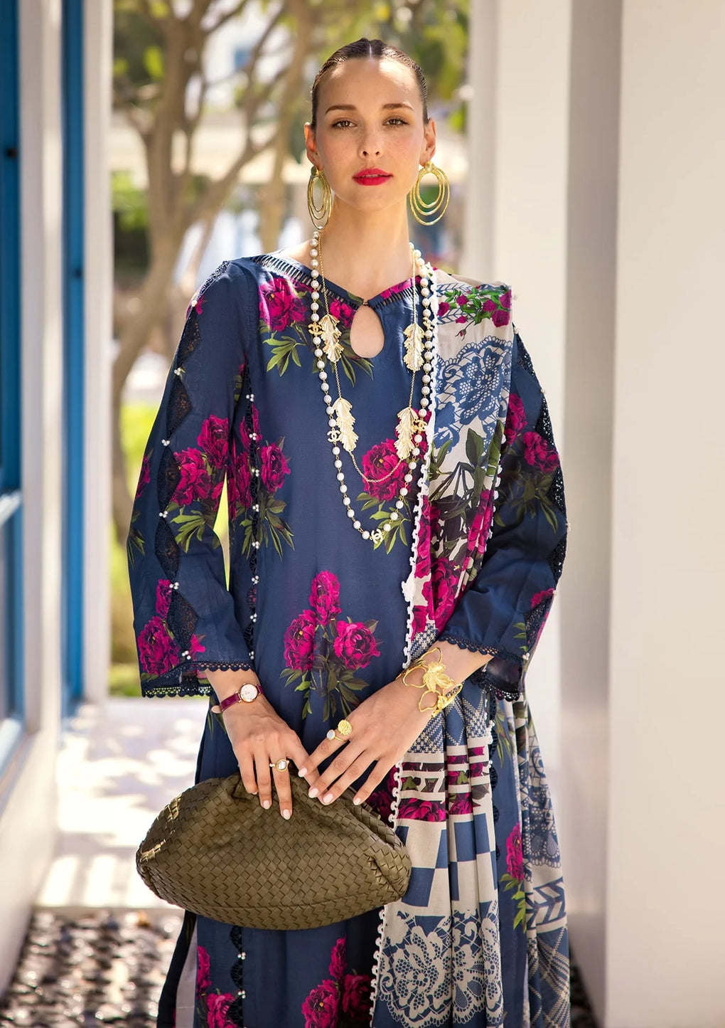 Elaf Premium | Prints Collection 2024 | EOP-03B PATTAYA POISE - by - Libasekhas UK - Registered Vendor of : Elaf Premium - 100% Original Designer Dresss