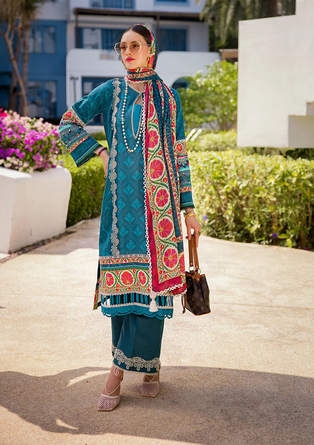 Elaf Premium | Prints Collection 2024 | EOP-07A FAUNA - by - Libasekhas UK - Registered Vendor of : Elaf Premium - 100% Original Designer Dresss