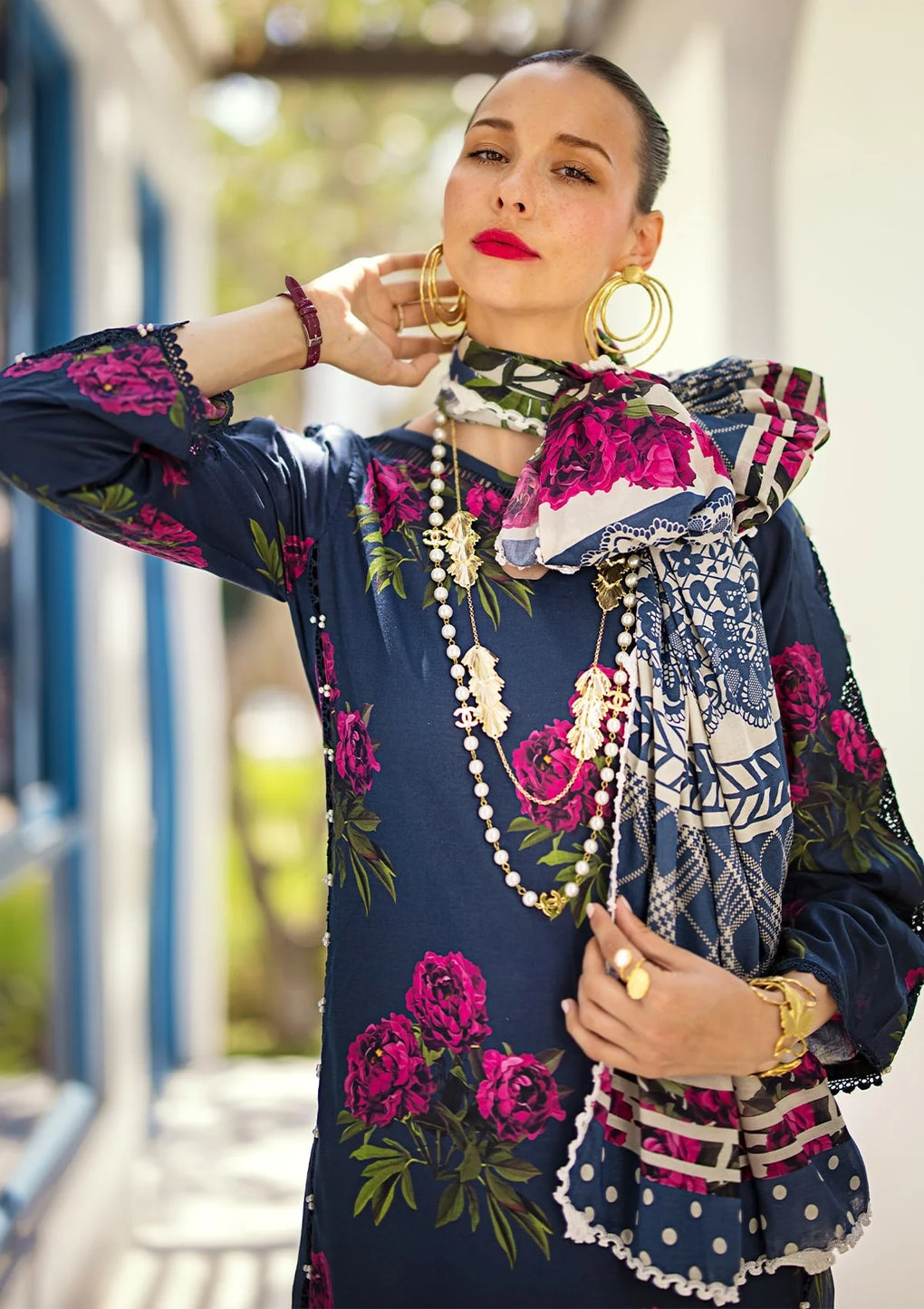 Elaf Premium | Prints Collection 2024 | EOP-03B PATTAYA POISE - by - Libasekhas UK - Registered Vendor of : Elaf Premium - 100% Original Designer Dresss