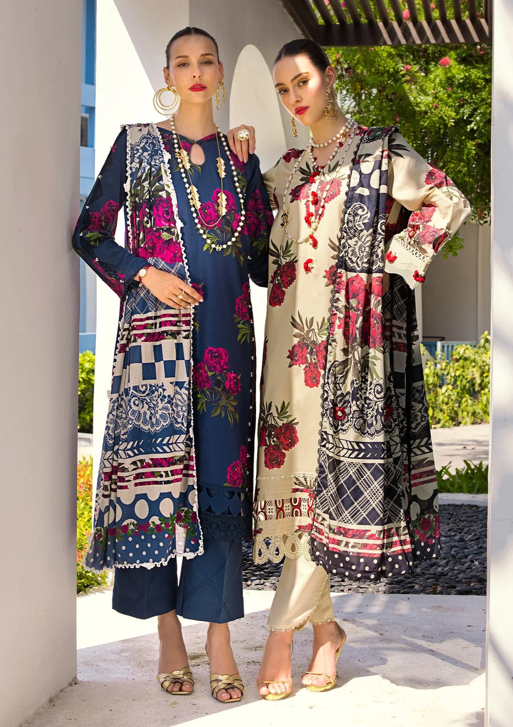 Elaf Premium | Prints Collection 2024 | EOP-03A SWAN - by - Libasekhas UK - Registered Vendor of : Elaf Premium - 100% Original Designer Dresss