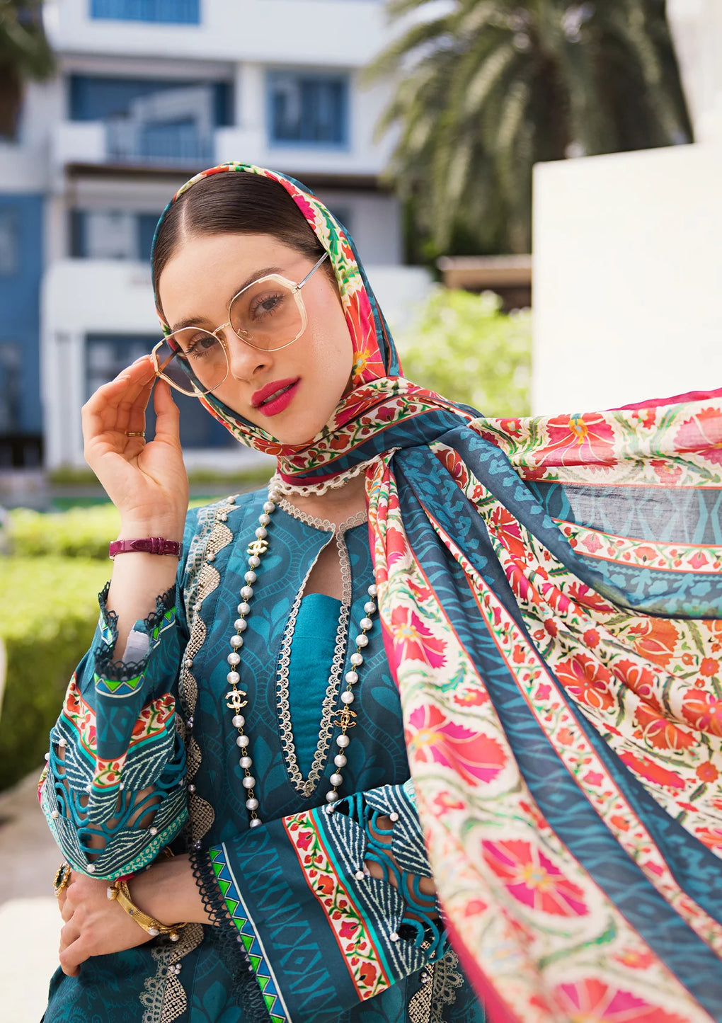 Elaf Premium | Prints Collection 2024 | EOP-07A FAUNA - by - Libasekhas UK - Registered Vendor of : Elaf Premium - 100% Original Designer Dresss