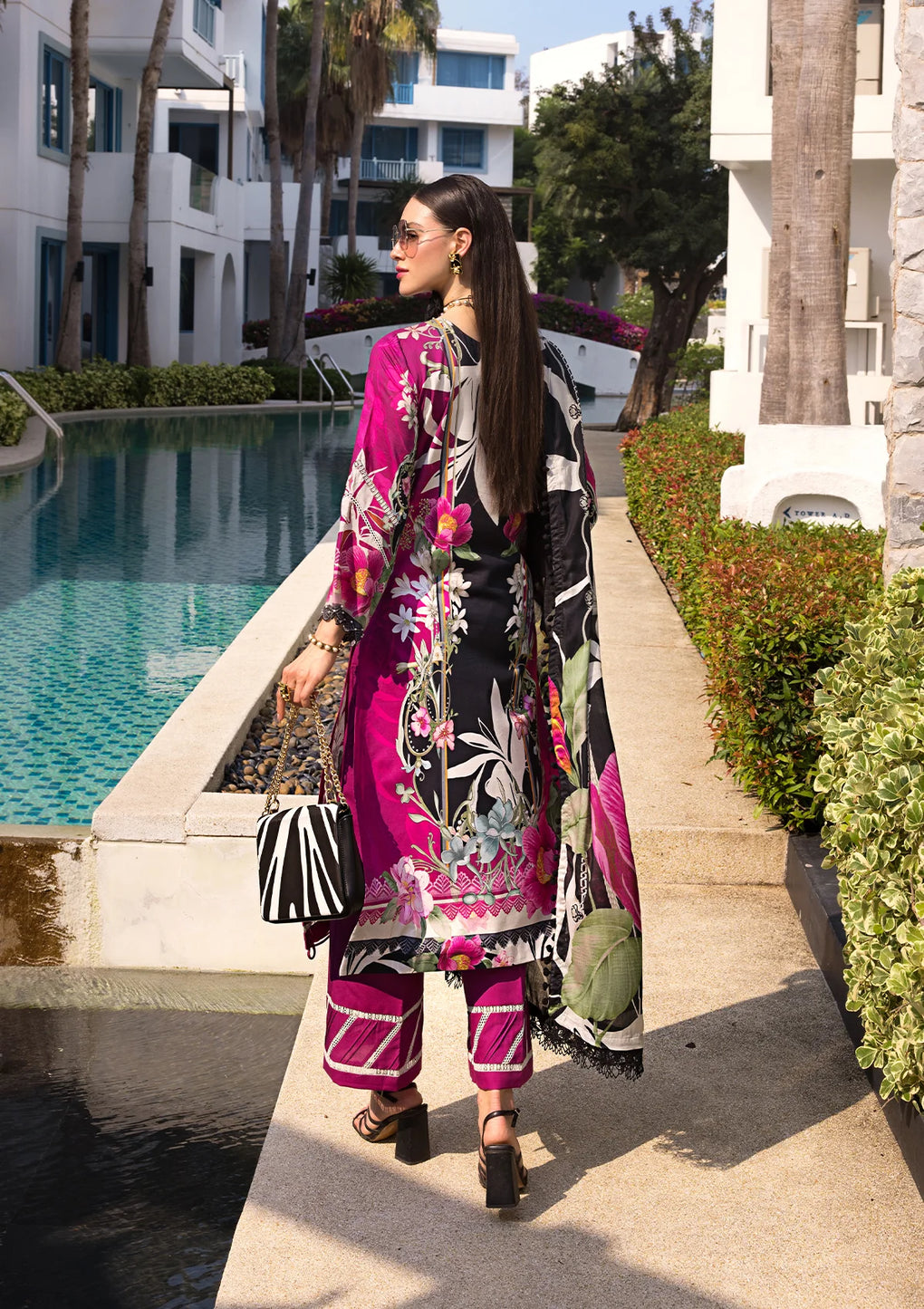 Elaf Premium | Prints Collection 2024 | EOP-08A PETUNIA - by - Libasekhas UK - Registered Vendor of : Elaf Premium - 100% Original Designer Dresss