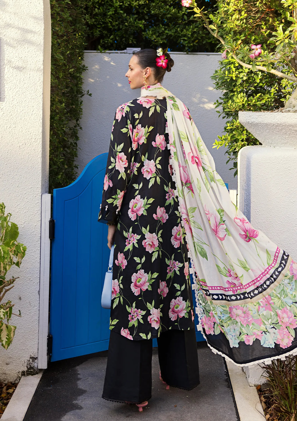 Elaf Premium | Prints Collection 2024 | EOP-05A EBONY - by - Libasekhas UK - Registered Vendor of : Elaf Premium - 100% Original Designer Dresss