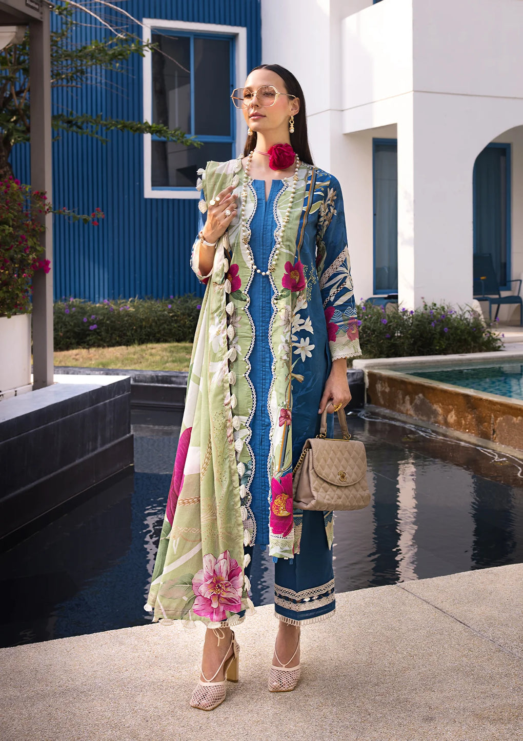 Elaf Premium | Prints Collection 2024 | EOP-08B WHIMSY TOSCANA - by - Libasekhas UK - Registered Vendor of : Elaf Premium - 100% Original Designer Dresss