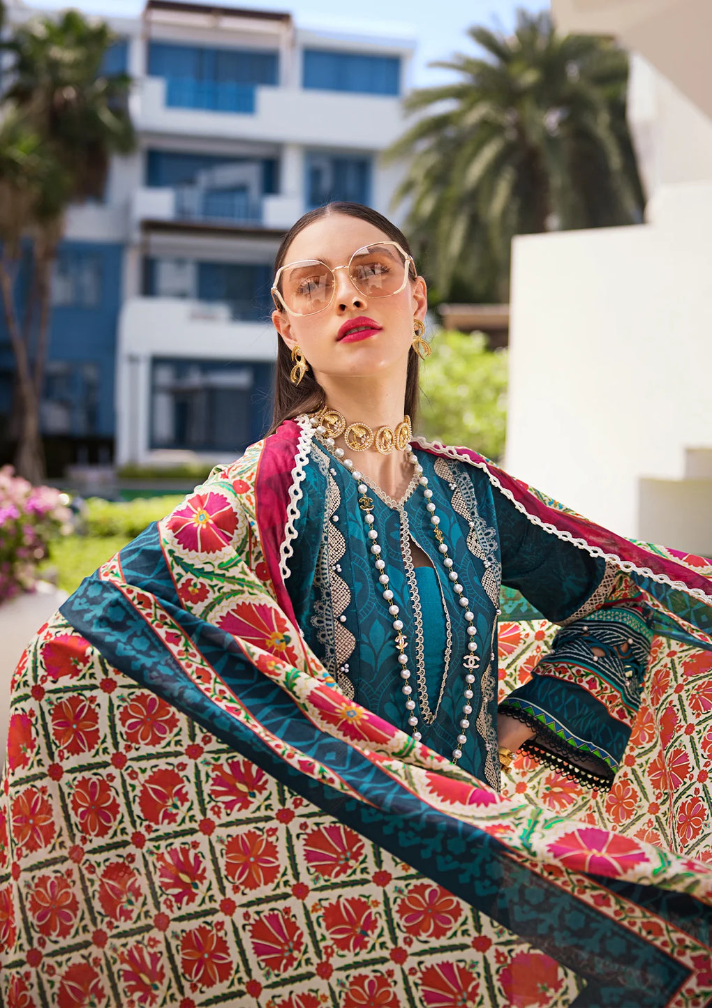Elaf Premium | Prints Collection 2024 | EOP-07A FAUNA - by - Libasekhas UK - Registered Vendor of : Elaf Premium - 100% Original Designer Dresss