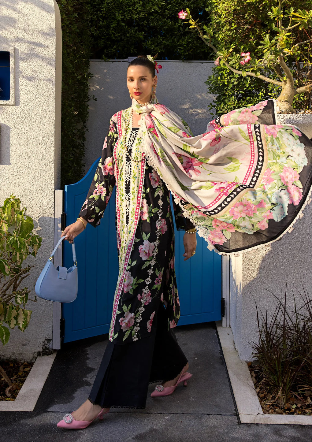 Elaf Premium | Prints Collection 2024 | EOP-05A EBONY - by - Libasekhas UK - Registered Vendor of : Elaf Premium - 100% Original Designer Dresss