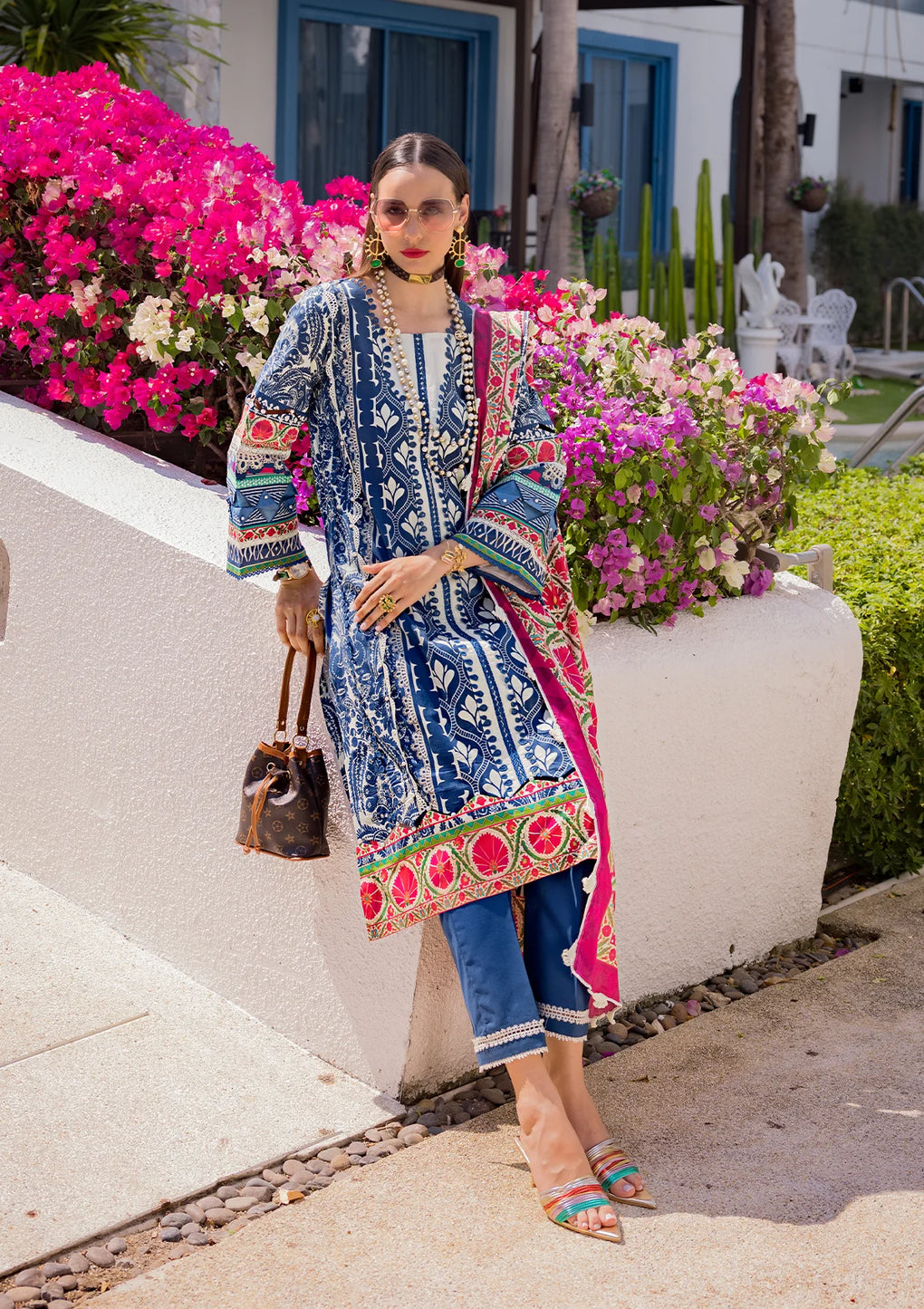 Elaf Premium | Prints Collection 2024 | EOP-07B ELNAZ - by - Libasekhas UK - Registered Vendor of : Elaf Premium - 100% Original Designer Dresss
