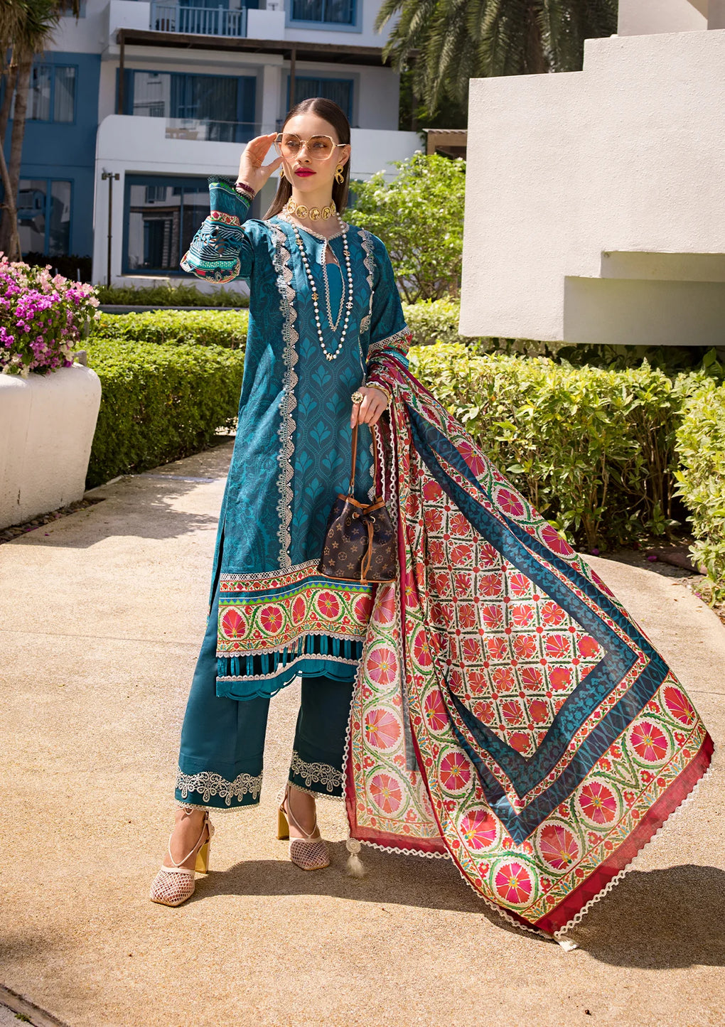 Elaf Premium | Prints Collection 2024 | EOP-07A FAUNA - by - Libasekhas UK - Registered Vendor of : Elaf Premium - 100% Original Designer Dresss