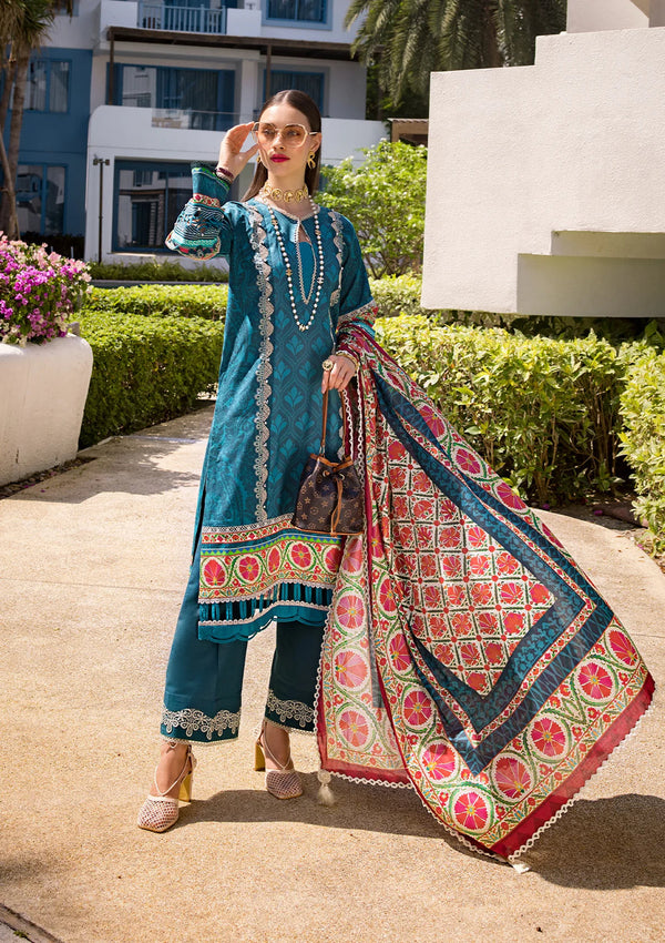 Elaf Premium | Prints Collection 2024 | EOP-07A FAUNA - by - Libasekhas UK - Registered Vendor of : Elaf Premium - 100% Original Designer Dresss