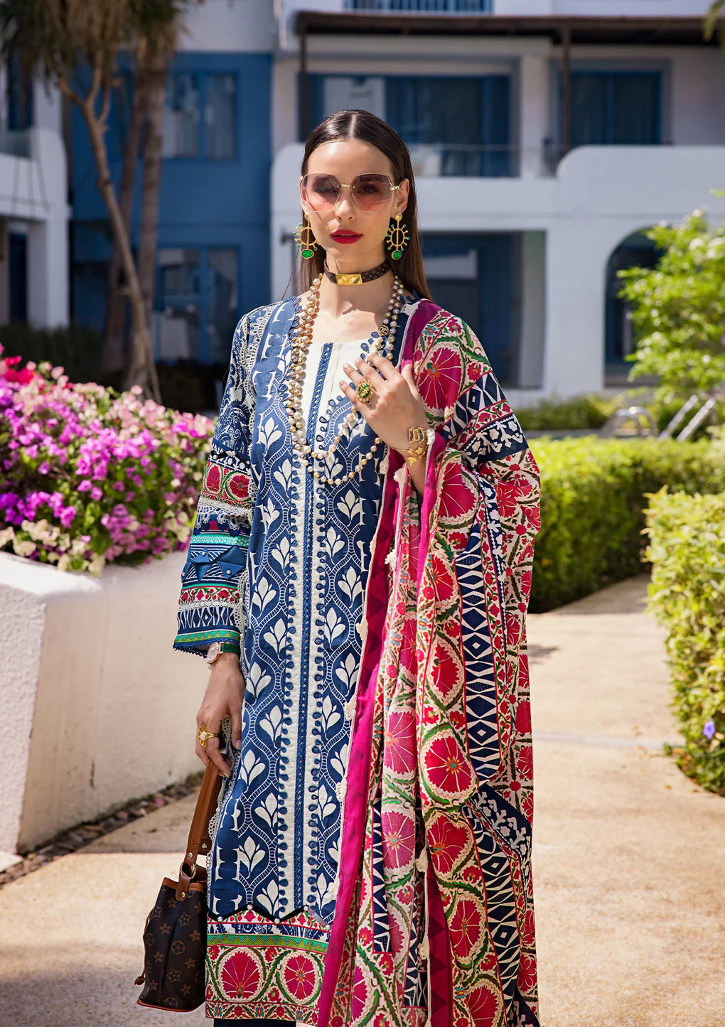 Elaf Premium | Prints Collection 2024 | EOP-07B ELNAZ - by - Libasekhas UK - Registered Vendor of : Elaf Premium - 100% Original Designer Dresss