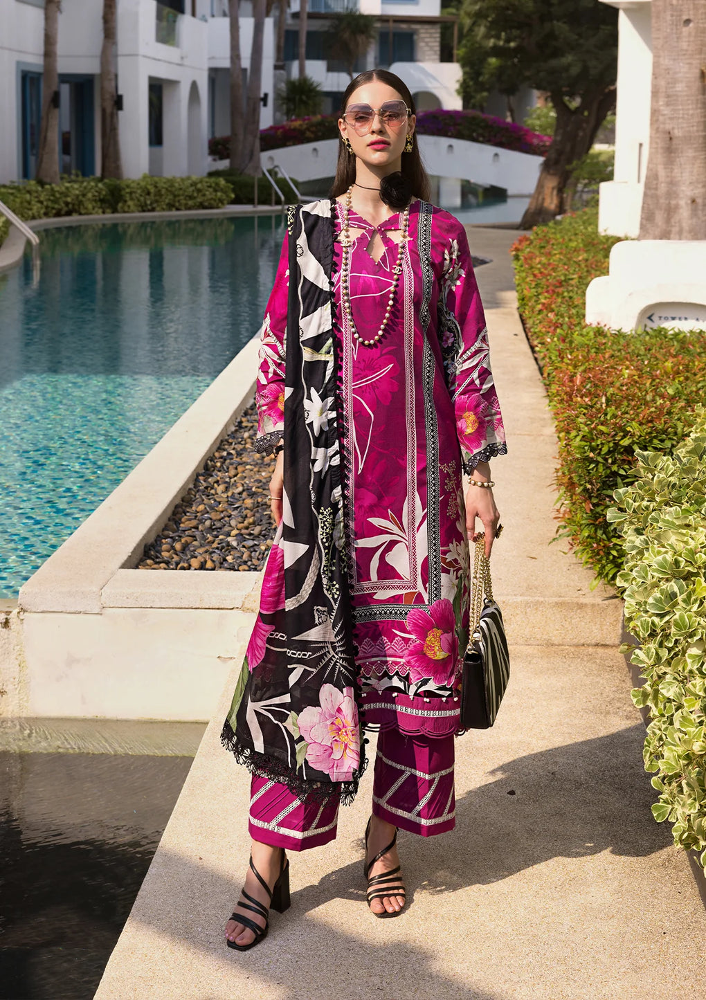 Elaf Premium | Prints Collection 2024 | EOP-08A PETUNIA - by - Libasekhas UK - Registered Vendor of : Elaf Premium - 100% Original Designer Dresss